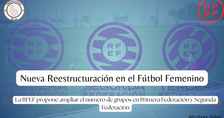 Reestructuración 27-28 del Fútbol Femenino: 2 Grupos en 1ª Federación y 4 en 2ª Federación