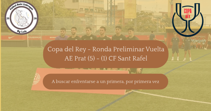 Copa del Rey – Previa – Ronda preliminar Vuelta – AE Prat (5) – (1) CF Sant Rafel «A buscar enfrentarse a un primera, por primera vez»