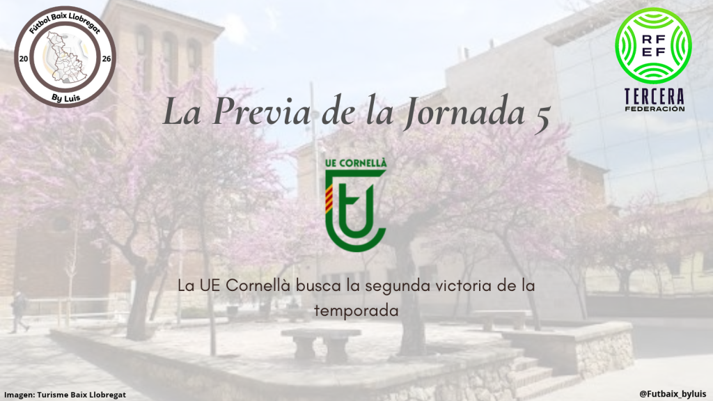 3ª RFEF – Previa – Jornada 5 «La UE Cornellà busca la segunda victoria de la temporada»